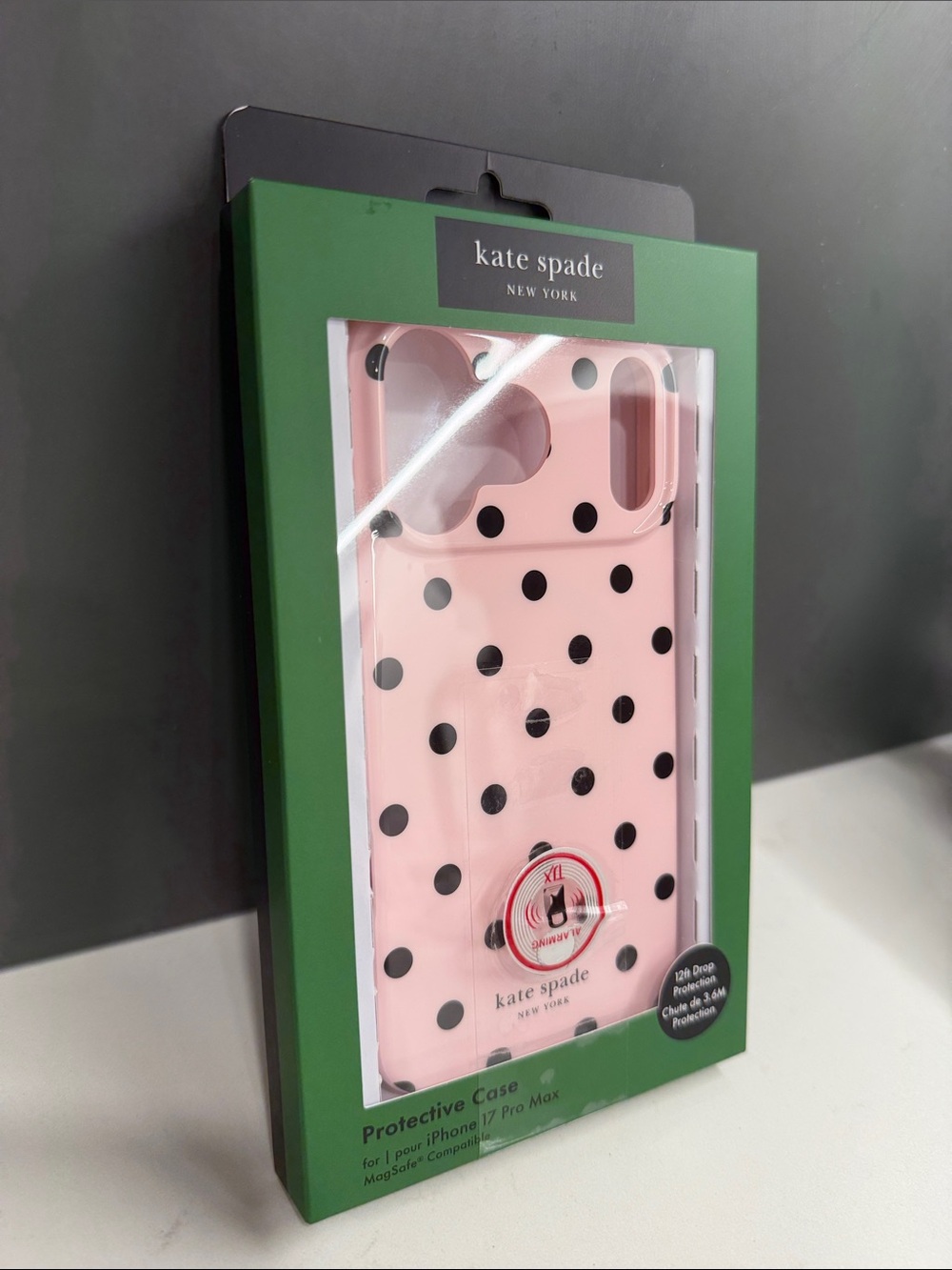 Kate Spade New York Pink with Black Polka Dot iPhone 17 Pro Max Case